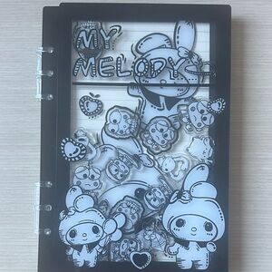 My Melody Black and White Shaker Notebook